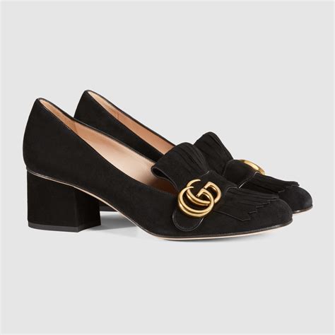 gucci black suede pumps heels scamosciato|Shoes .